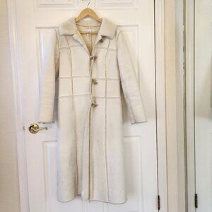 White House Black Market Long white coat, XS